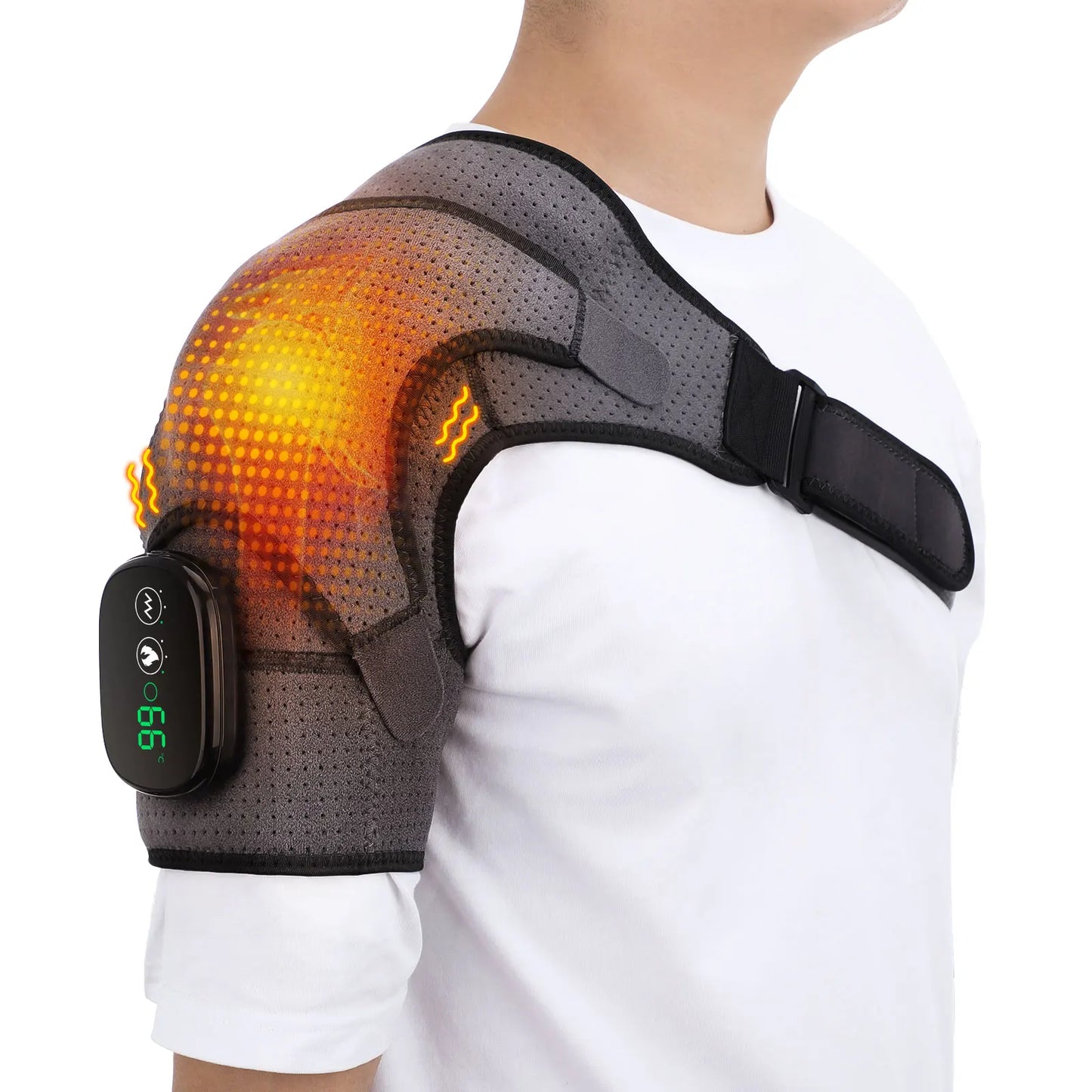Electric Heating Shoulder & Knee Brace with Vibration & LED Display