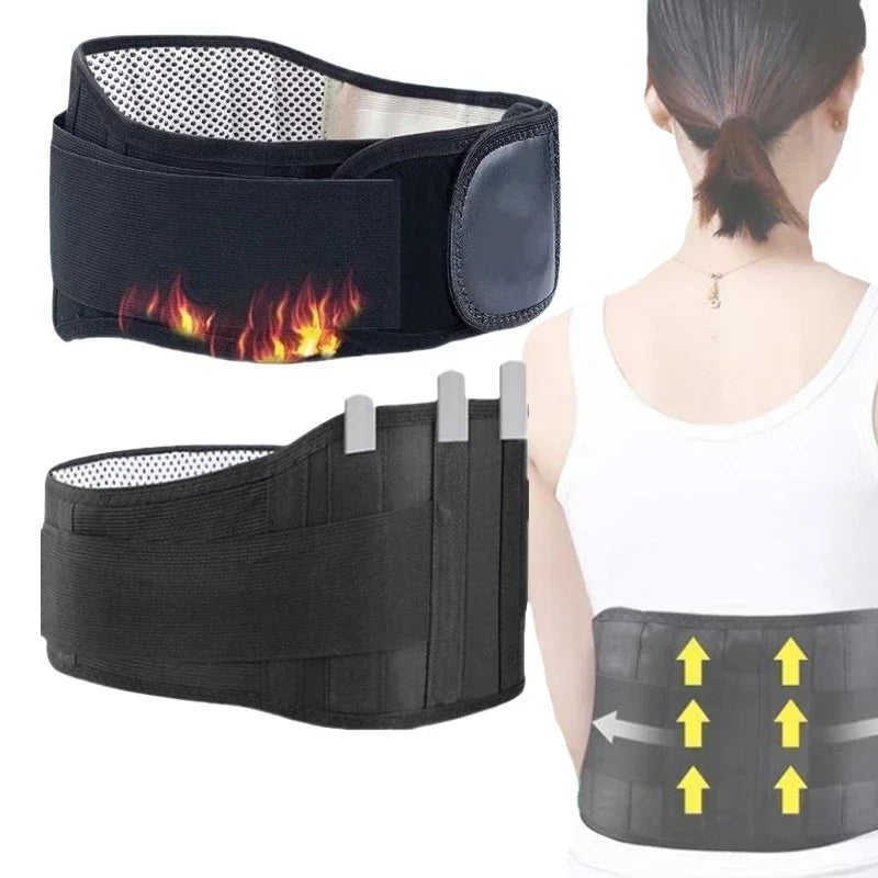 Adjustable Tourmaline Self-Heating Magnetic Therapy Waist Support Belt