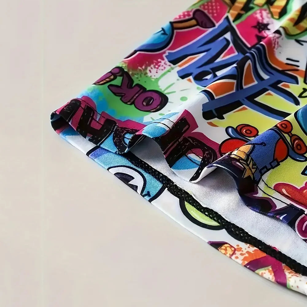 Men’s Graffiti Print Boxer Shorts