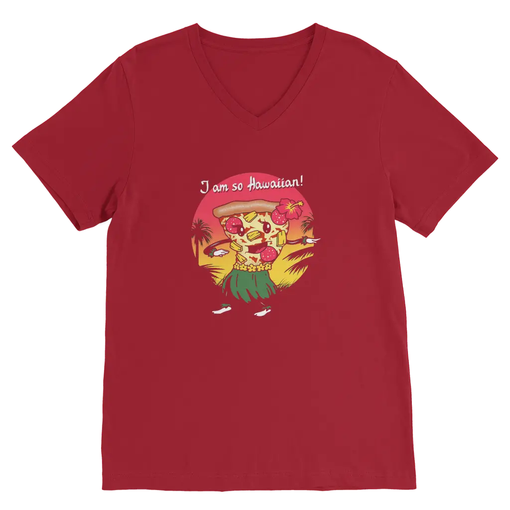 Hawaiian Pizza Premium V-Neck T-Shirt