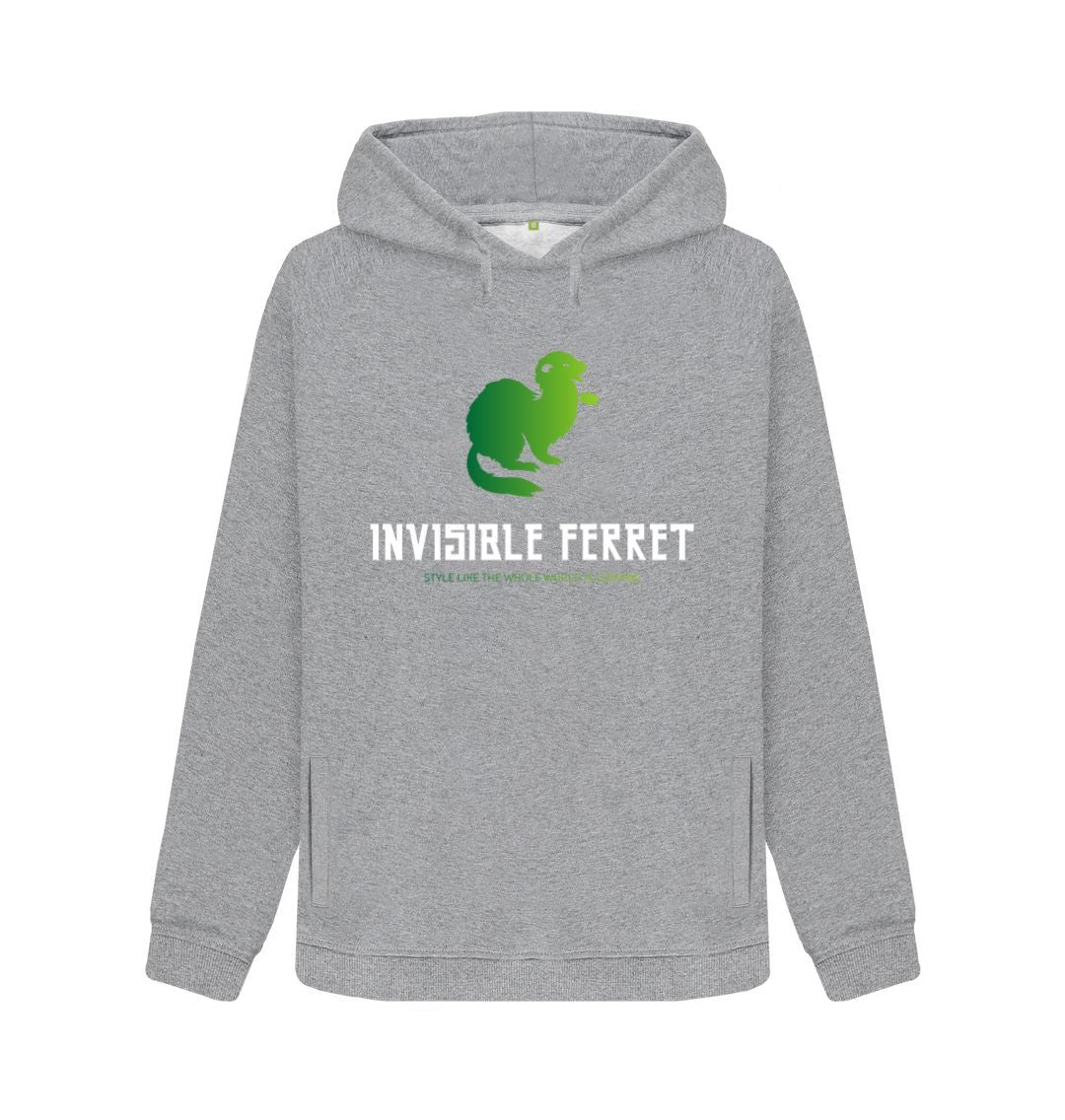 Light Heather Invisible Ferret Brand Hoodie - Ladies