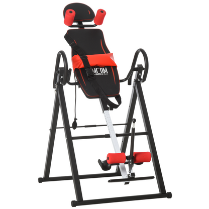 HOMCOM Gravity Inversion Table w/ Safety Belt Adjustable Hand Stand Home Back Stretcher Machine For Muscle Pain Relief