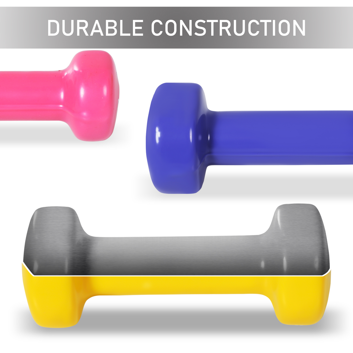 HOMCOM 10kg Colourful Dumbbell Weights Set Home Exercising Toning w/ Carry Case PU Cover Premium Weight Lifting Home Gym