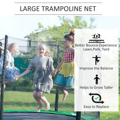 HOMCOM 10ft Replacement Safety Trampoline Net with Enclosure