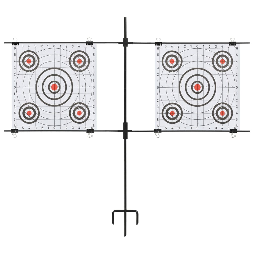 vidaXL Target Paper Stand with Shooting Papers 30.7"x29.9" Steel