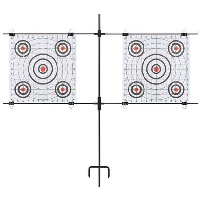 vidaXL Target Paper Stand with Shooting Papers 30.7"x29.9" Steel