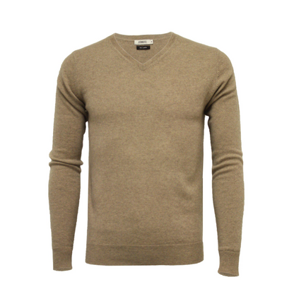 Cashmere V Neck Sweater Chocolate