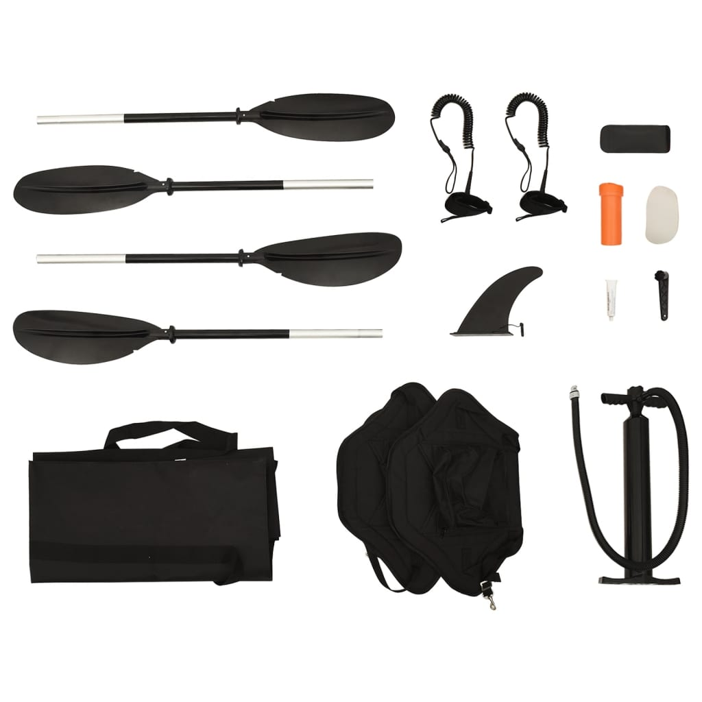 Inflatable Kayak Black 424x81x31 cm