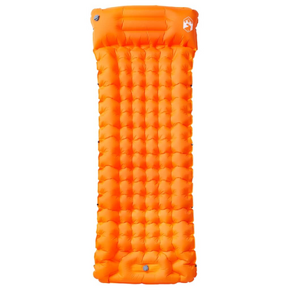 vidaXL Self Inflating Camping Mattress with Pillow 1-Person Orange