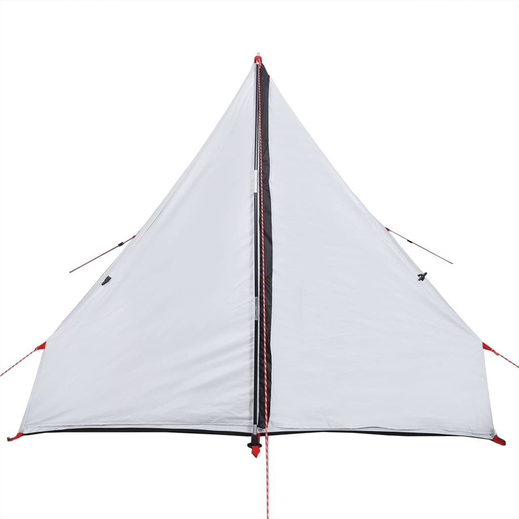 vidaXL Camping Tent A-Frame 2-Person White Blackout Fabric Waterproof