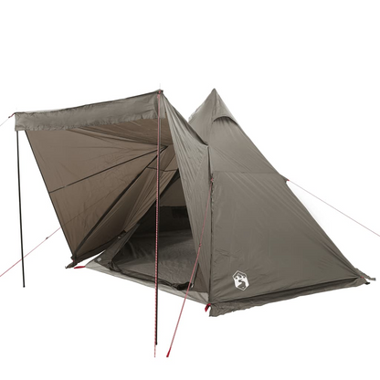 vidaXL Family Tent Tipi 6-Person Brown Waterproof