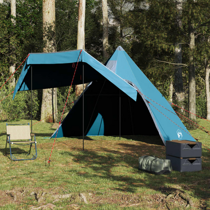 vidaXL Camping Tent Tipi 5-Person Blue Waterproof