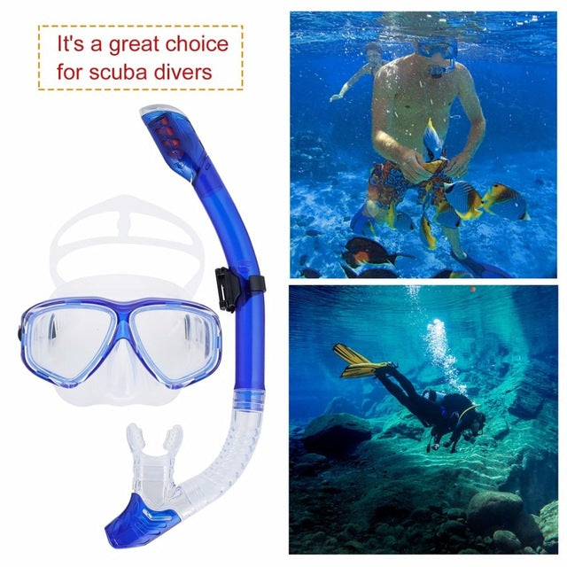 Professional Diving Masks Goggle Full Dry Silicone