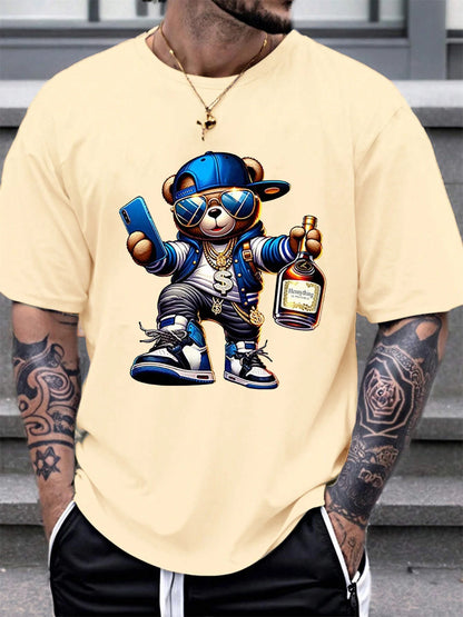 Cartoon Bear Printed T-Shirt