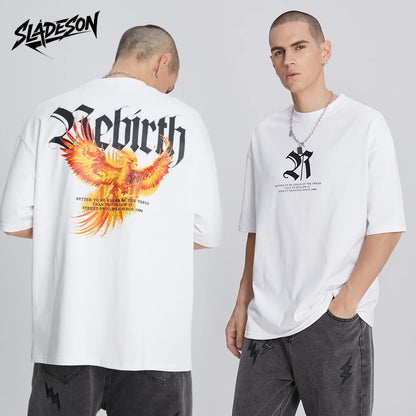 Sladeson T-Shirts with Golden Eagle Printed