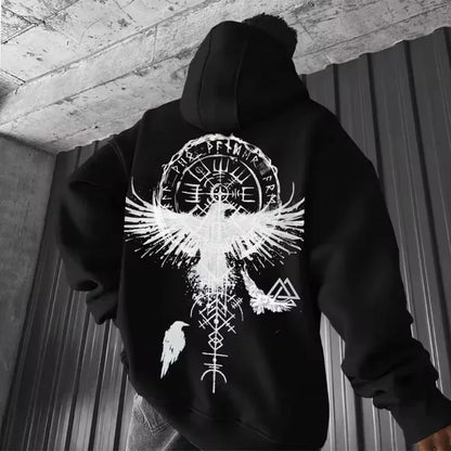 Men's Viking Totem Cotton Hoodie