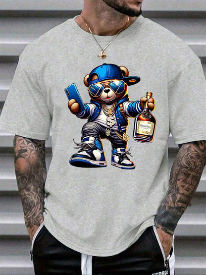 Cartoon Bear Printed T-Shirt