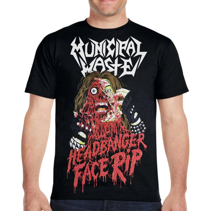 Headbanger Face Rip Printed Cotton T-Shirt