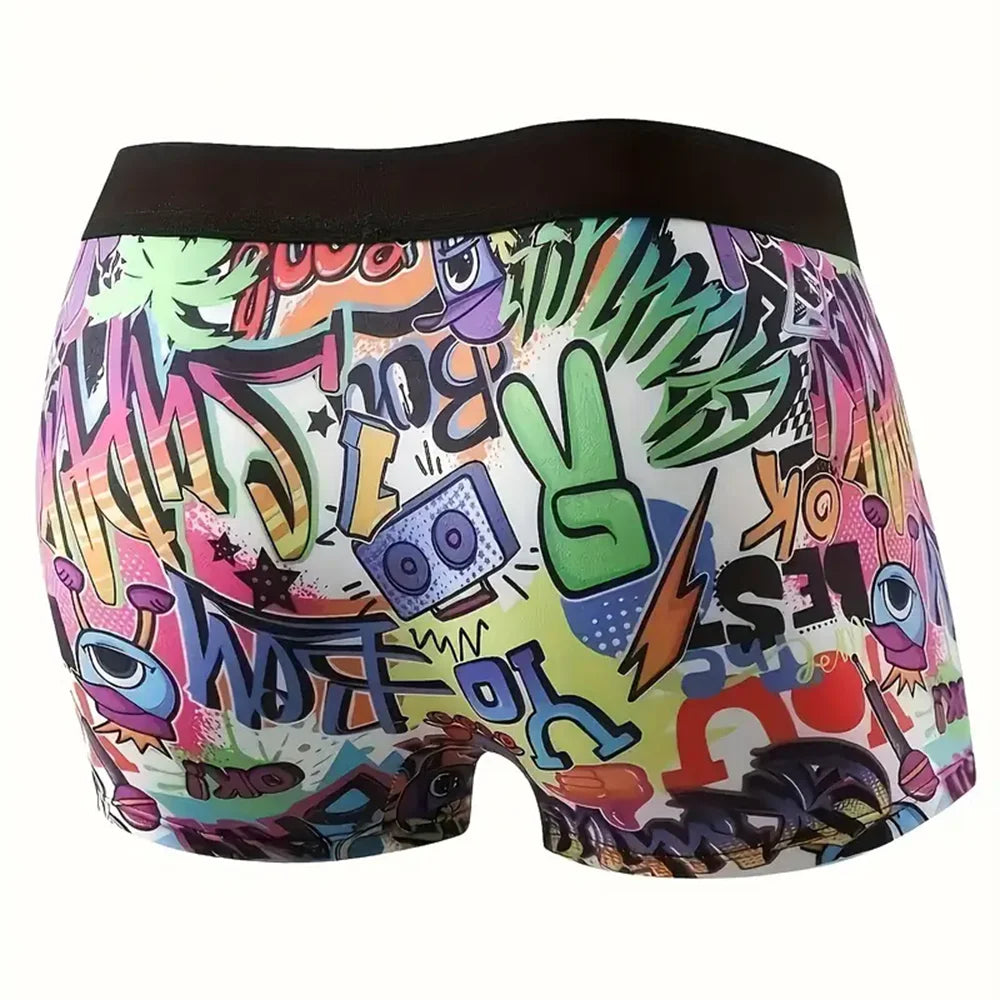 Men’s Graffiti Print Boxer Shorts