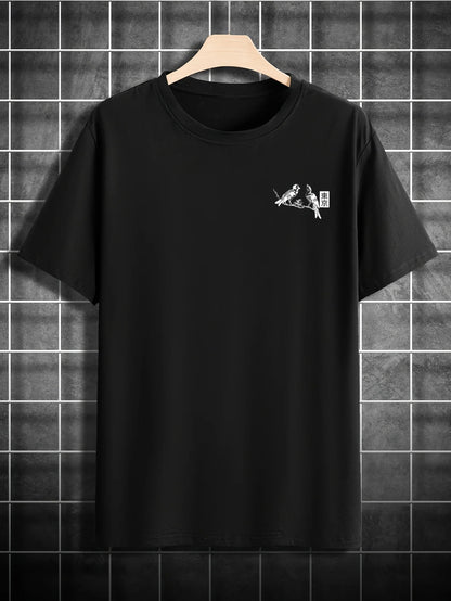 Tokyo Flower & Bird Print T-Shirt