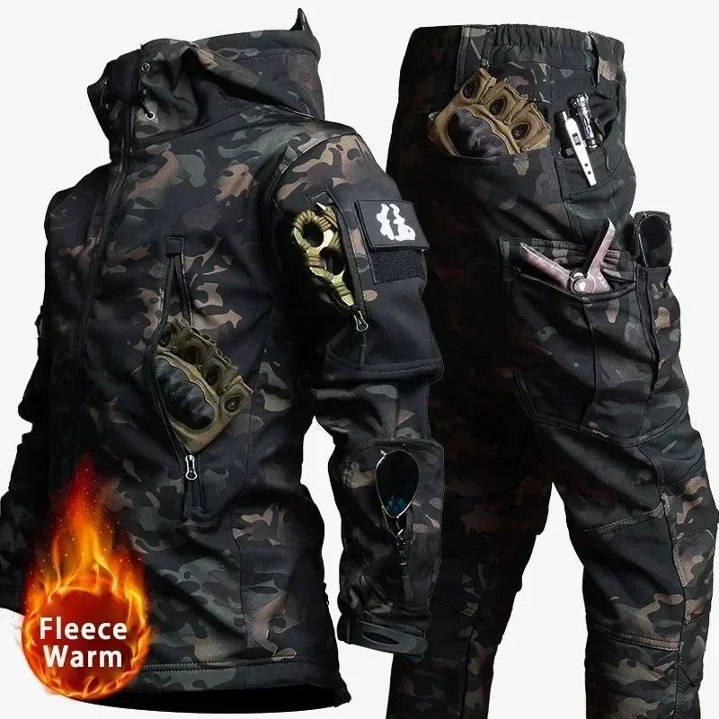 Tactical Waterproof Men’s Camo Winter Combat Suit