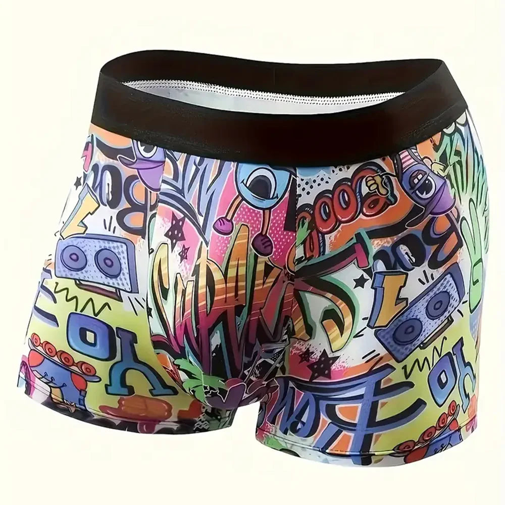 Men’s Graffiti Print Boxer Shorts