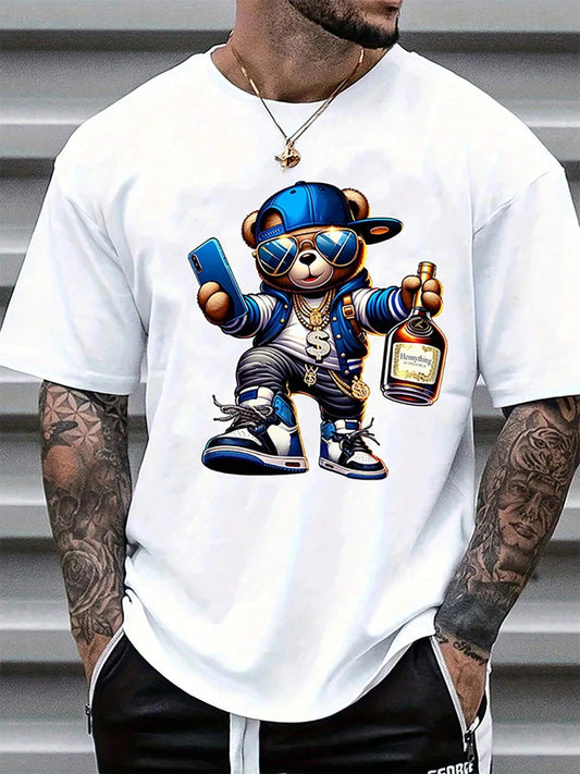 Cartoon Bear Printed T-Shirt