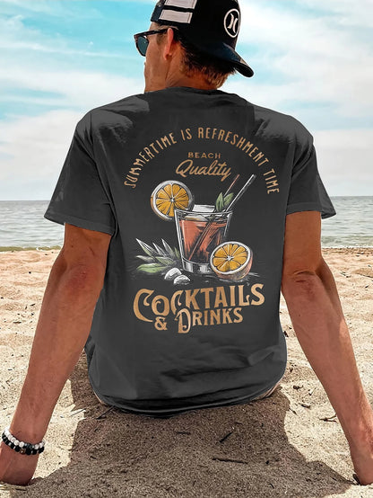 Cocktail Vibes Printed T-Shirt