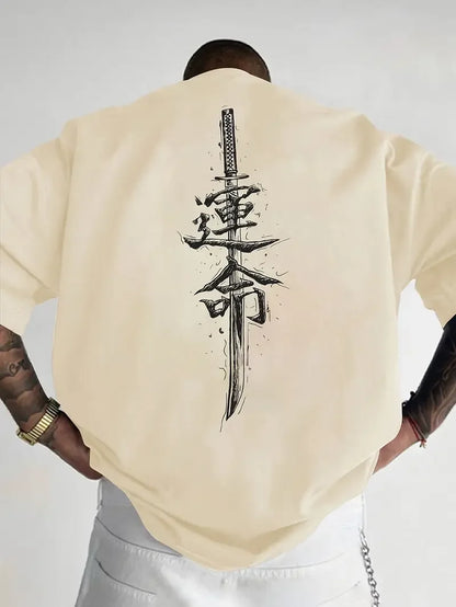 Men’s Cotton Samurai Sword Graphic T-Shirt