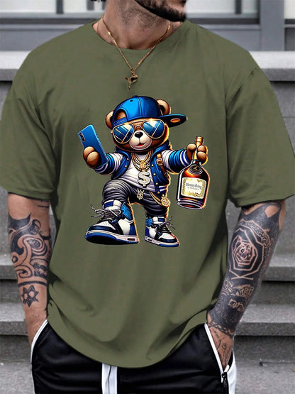 Cartoon Bear Printed T-Shirt