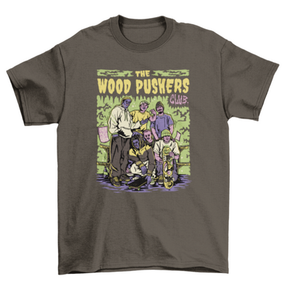 Skateboarding friend gang t-shirt