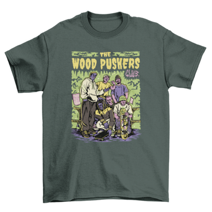 Skateboarding friend gang t-shirt