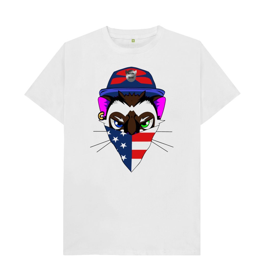 White Independence Day - Ferret T-Shirt